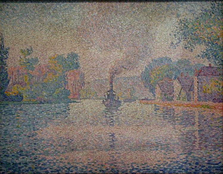 Paul Signac LHirondelle Steamer on the Seine